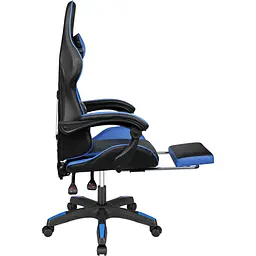 Крісло геймерське Kruger&Matz GX-150 з підставкою для ніг Black/Blue - мініатюра 5