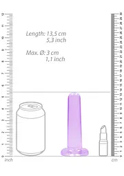 Фалоімітатор Realrock Dildo фіолетовий 13,5 см - мініатюра 5