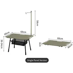 Складаний стіл Naturehike CNK2450JJ025, 60х40 см, алюміній, оливковий - мініатюра 2