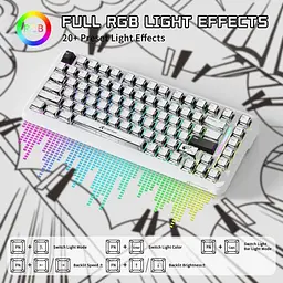 Клавіатура Attack Shark X82 Pro RGB HE Magnetic Switch Wireless Comic (AS-6972792470719-C-UA) [166729] - мініатюра 4