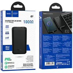 Додаткова батарея Hoco Q1 (10000mAh) Black - мініатюра 2