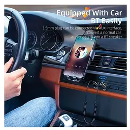 Bluetooth-адаптер Essager Bluetooth 5.0 автомобільний приймач AUX з мікрофоном (EB01) - мініатюра 3