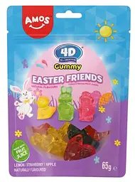 Желейні цукерки Amos 4D Gummy Easter Friends 65г