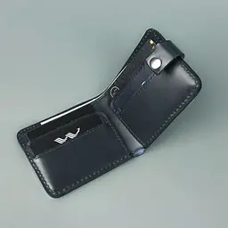 Шкіряне портмоне Mini 2.0 синє - мініатюра 2