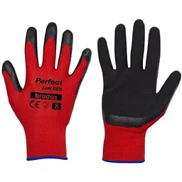Рукавички захисні Bradas PERFECT SOFT RED латекс розмір 9 RWPSRD9