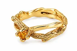 Золота каблучка Jewellery Continent з цитрином 17 (К-0855) - мініатюра 3