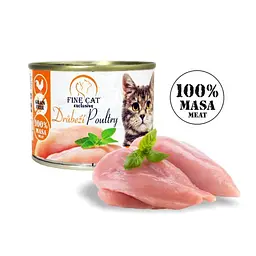 Вологий корм для котів Fine Cat з птицею, 200 г