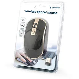 Мишка Gembird MUSW-4B-06-BG Wireless Black-Gold (MUSW-4B-06-BG) - мініатюра 4