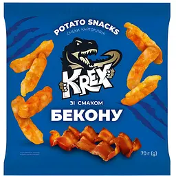 Снеки картопляні KREX зі смаком бекону 70 г