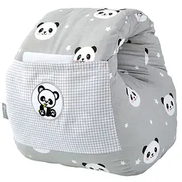 Подушка для годування Papaella Mini Панда, 28х30 см, сірий (8-31999) - мініатюра 4
