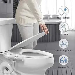 Універсальне біде-накладка SAMODRA Bidet H1 з боковим модулем, Біла (SMWDH1) - мініатюра 6