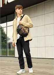 Велика чоловіча поясна сумка бананка для планшета Sambag 38х21 см sum0027305 - мініатюра 3