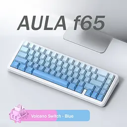 Ігрова бездротова механічна клавіатура Aula F65 / Три режими підключення / Volcano Switch / Blue - мініатюра 2