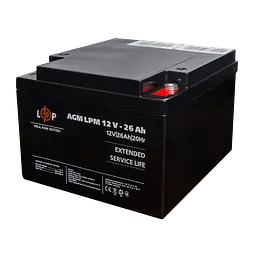 Акумулятор AGM LPM 12V - 26 Ah під болт М5