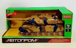 Танк на батар 7960 АВТОПРОМ, світло, звук, кор.39*15*17,5 см (6965865110315) Світло-коричневий