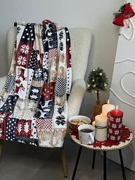 Плед Ecotton 220х240 см Well Soft новорічний з оленями (24187) (24187) - мініатюра 3