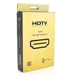 Кабель HDMI Ultra HD 4K ARC v2.0, Ritar PL-HD347 Premium OD-6.0mm, с фильтром, 2m - мініатюра 2