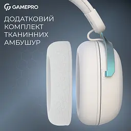 Навушники GamePro Asgard Freya Pro Wireless White/Blue (HSW201WB) - мініатюра 11