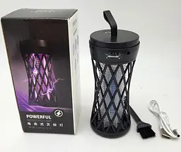 Лампа для комарів акумуляторна 5W від USB 2в1 LED світильник нічник і Електрична пастка знищувач комах 15см UKC Mosquito Killer Lamp LY-859 - мініатюра 8