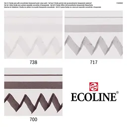 Набір маркерів акварельних двосторонніх Royal Talens ECOLINE DUO TIP Black&Grey 3шт - мініатюра 6