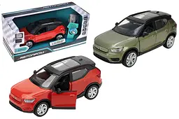 Іграшкова машинка позашляховик Volvo XC40 Recharge 1:32 Автопром світлозвукові ефекти металева 68703, в коробці 20x9x9 см