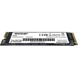 SSD накопичувач Patriot P310 240GB (P310P240GM28) [151757] - мініатюра 3