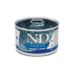 Вологий корм Farmina N&D Ocean Dog Adult Mini Adult Herring для собак дрібних порід (оселедець, креветка), 140 г