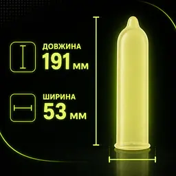 Презерватив ONE Glowing Pleasures, гладкий латексний презерватив, що світиться в темряві, з силіконовою змазкою, ультратонкий - мініатюра 2