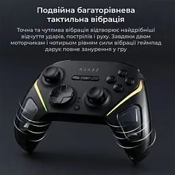 Геймпад Ajazz GP100 2.4G/BT/USB Switch/PC/iOS/Android RGB Black (GP100-B) - мініатюра 10