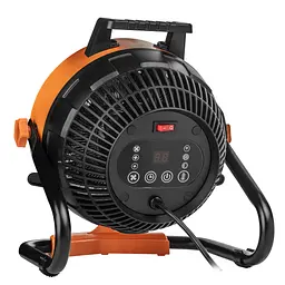Теплова гармата Neo Tools електрична, 2в1 з функцією вентилятора, 2.4кВт, 35-50м кв, 460м куб/год, цифрове регулювання, чорний - мініатюра 2