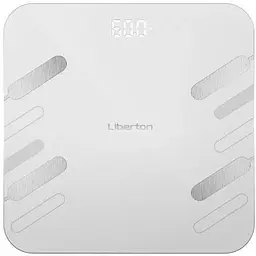 Ваги підлогові Liberton LBS-0815 SMART, Grey, LCD-дисплей, синхронизація по bloetooth, максимальна вага 180кг точність