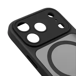 Чехол для Apple iPhone 17 Pro Max, Lush MagCase, черный, противоударная панель-накладка из TPU и PC, полупрозрачный чехол с MagSafe (с магнитом), с защитой камеры, поддержка беспроводной зарядки, защита всего корпуса, ArmorStandart (ARM87497) - мініатюра 4