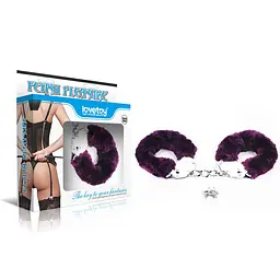 Хутряні наручники Lovetoy Fetish Pleasure Fluffy фіолетовий - мініатюра 6