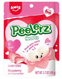 Жувальні цукерки Amos Peelerz Valentine Gummy Hearts 105г
