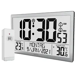 Годинник настінний Technoline WS8113 Silver (WS8113), Сріблястий