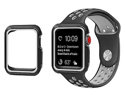 Силіконовий захисний корпус Primo для Apple Watch 40 мм Black/White - мініатюра 3