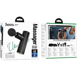 Перкусійний масажер Hoco HP50 Black [136116] - мініатюра 4