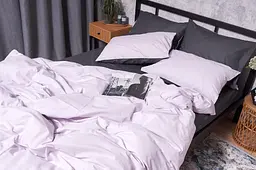 Комплект постільної білизни Moon&Star Бязь Gold Люкс Orchid Gray полуторний євро 160х220 наволочки 4х70х70 - мініатюра 5