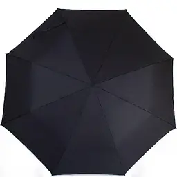 Чоловіча складана парасолька напівавтомат Happy Rain 94 см чорна - мініатюра 2