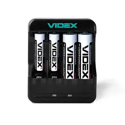 Зарядний пристрій N401 Black 4 x AA/AAA Ni-MH/Cd (300 mAh 2.96V) Videx teh0028621 - мініатюра 2