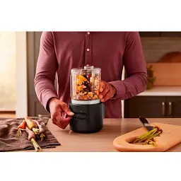 Кухонний мінікомбайн KitchenAid Go з акумулятором чорний 12V (5KFCR531BM) - мініатюра 10