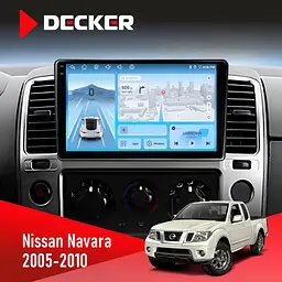 Штатна магнітола Nissan Navara (D40) 2005-2010 Decker D9-010 6x128, DSP, 4G, 2K Decker (НФ-00004755)