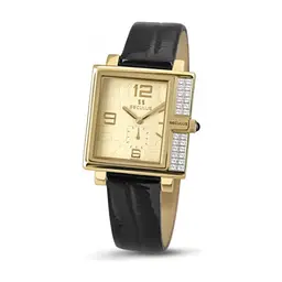 Наручний годинник Seculus 1670.2.1064 yellow, pvd-y-cz, black leather