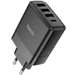 МЗП Hoco C127A Intelligent PD45W (3USB-A/1C) Black - мініатюра 3
