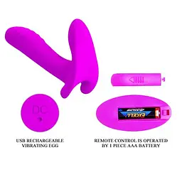 Вібратор Pretty Love Remote Control Massager фіолетовий - мініатюра 7