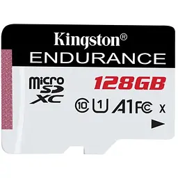 Карта пам'яті Kingston 128GB microSDXC class 10 UHS-I U1 A1 High Endurance (SDCE/128GB)