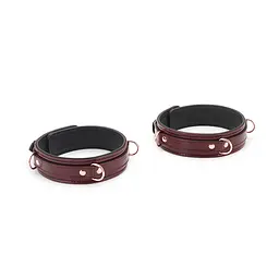 Фіксатори для стегон Liebe Seele Wine Red Thigh Cuffs L Size, натуральна шкіра - мініатюра 2