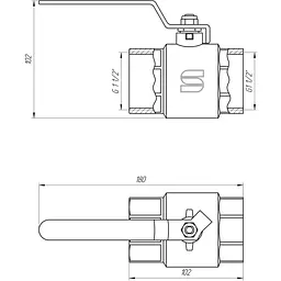 Кран кульовий прямий Selba 1 1/2″ ВВ КР SL1506 - мініатюра 3