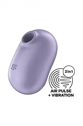 Вакуумний кліторальний стимулятор з вібрацією Satisfyer Pro To Go 2 ліловий - мініатюра 3