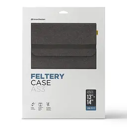 Чохол-конверт для ноутбука MacBook 13–14 , чорний, Feltery Case AS3, повстяний, горизонтальний, захисний, із захистом від подряпин, на гумці, універсальний, ArmorStandart (ARM70772) - мініатюра 2